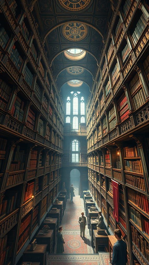 Fantasy Library Maze in Intricate Detail