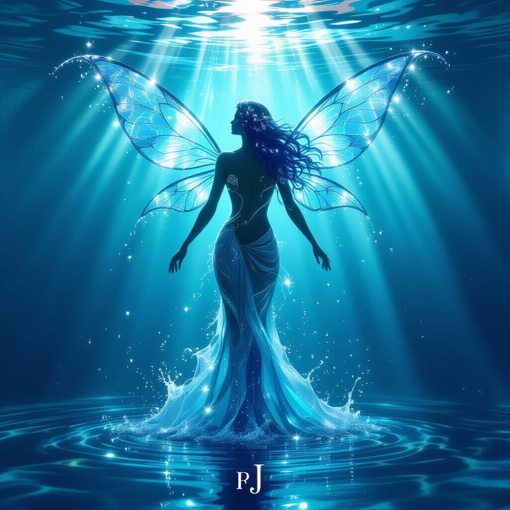Ethereal Water Nymph Digital Painting