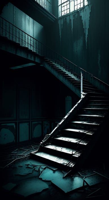 Surreal Void: Staircases and Doorways in Chaos