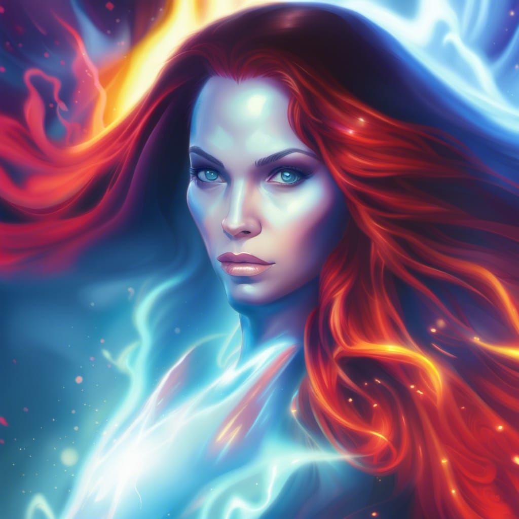 Dark Phoenix Aura in Hyperrealistic Style
