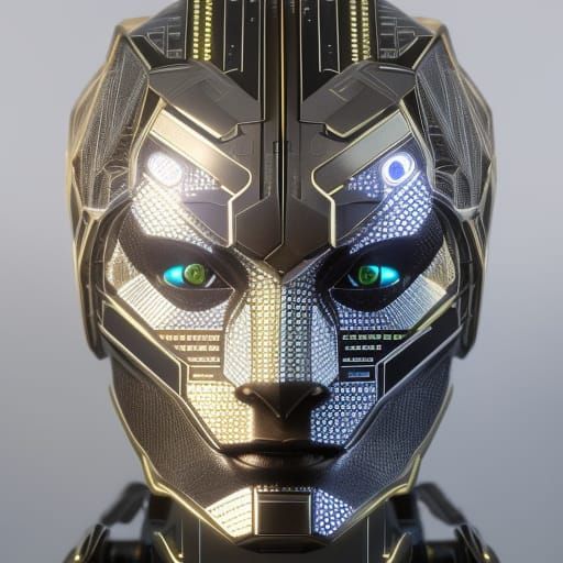 Futuristic Lion AI Superstar Concept Art