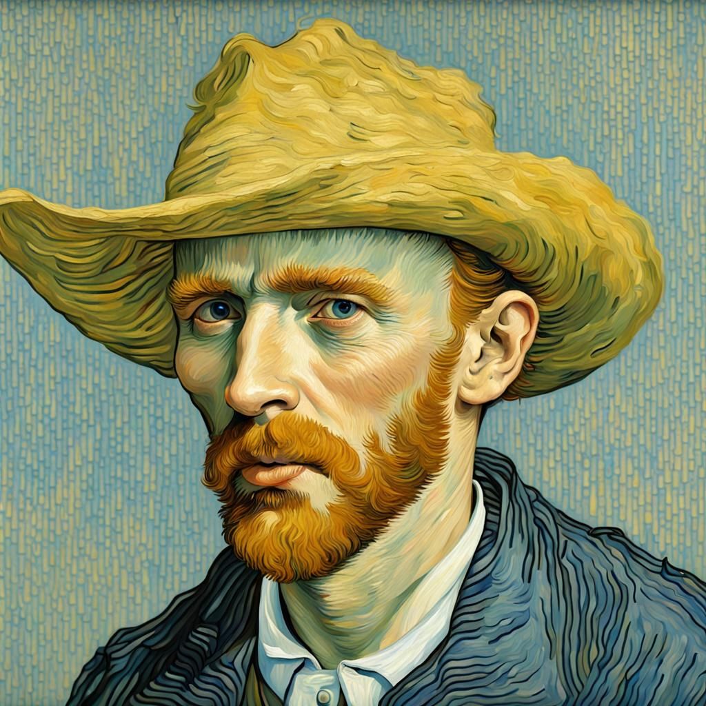 Van Gogh Portrait Created From Fingerprints and Ink
