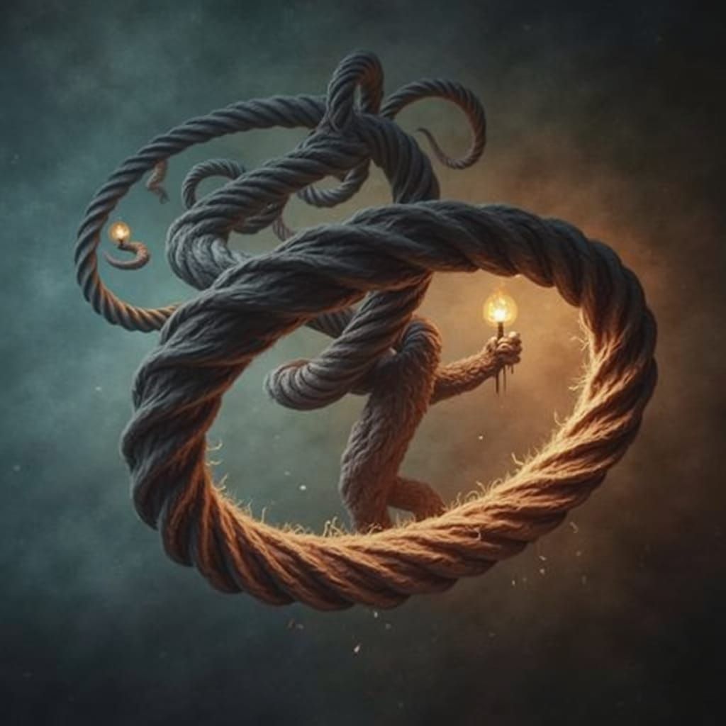 Abstract Twisting and Curving Line Design