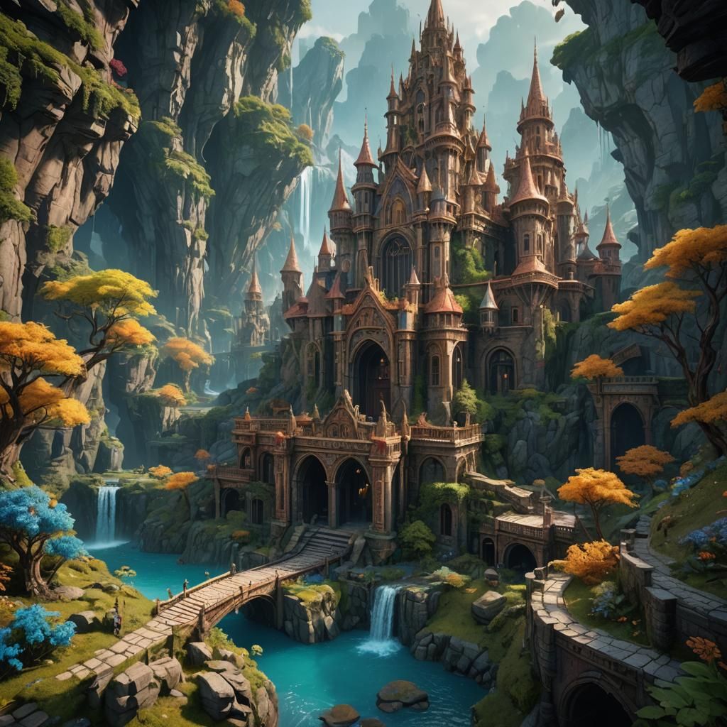 Fantastical Matte Painting in Deep Color