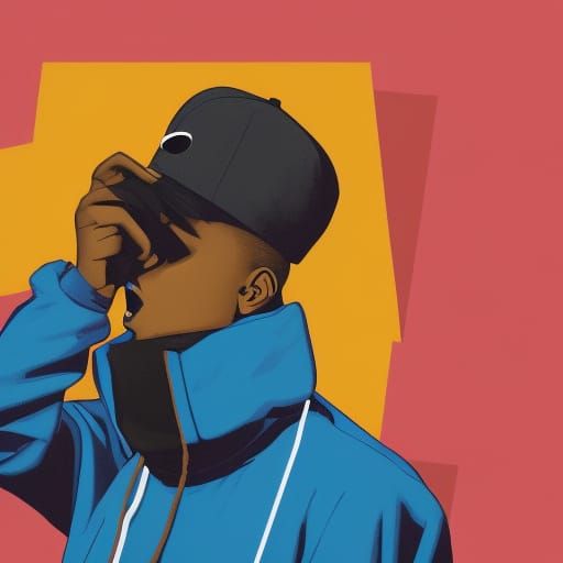 Rapper in Pop Art Screen Print Style