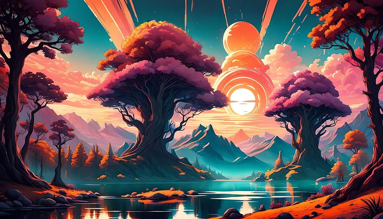 Epic Sci-Fi Landscape Inspired by Surreal Dreamscapes