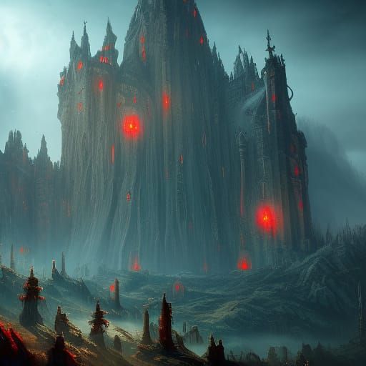 Detailed Matte Painting of Dracula in Deep Color