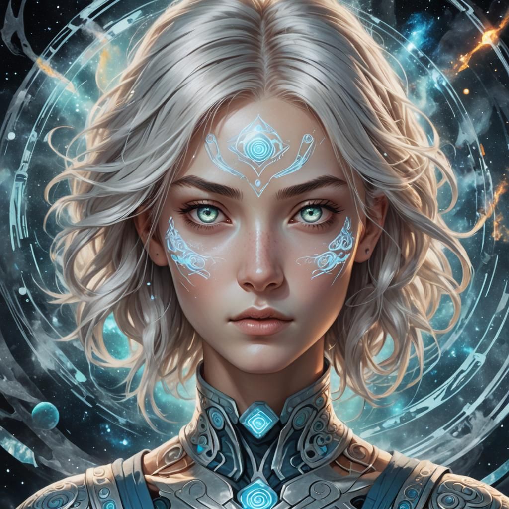 Airbender Astral Illustration in Pablo Amaringo Style