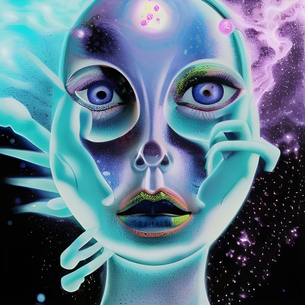 Eternal Consciousness: A Sci-Fi Horror Pen Drawing