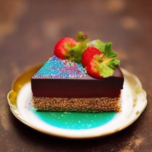 Macro Photograph of Frosty Chocolate Mousse Dessert