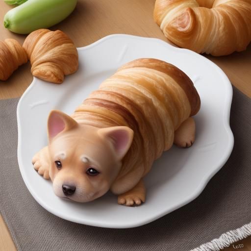 Croissant Dog: A Whimsical Hybrid Creature