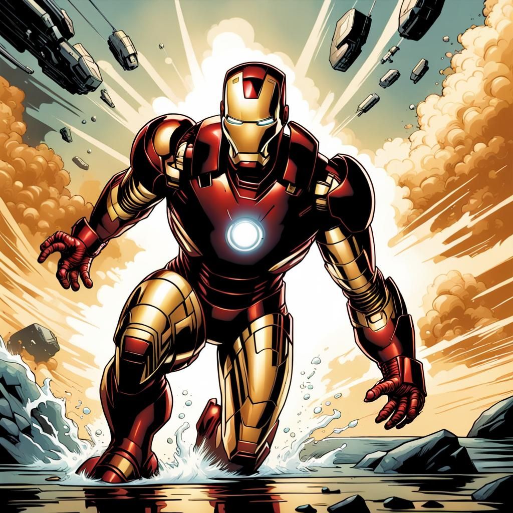 Iron Man Comic Book Art by Mark Brooks