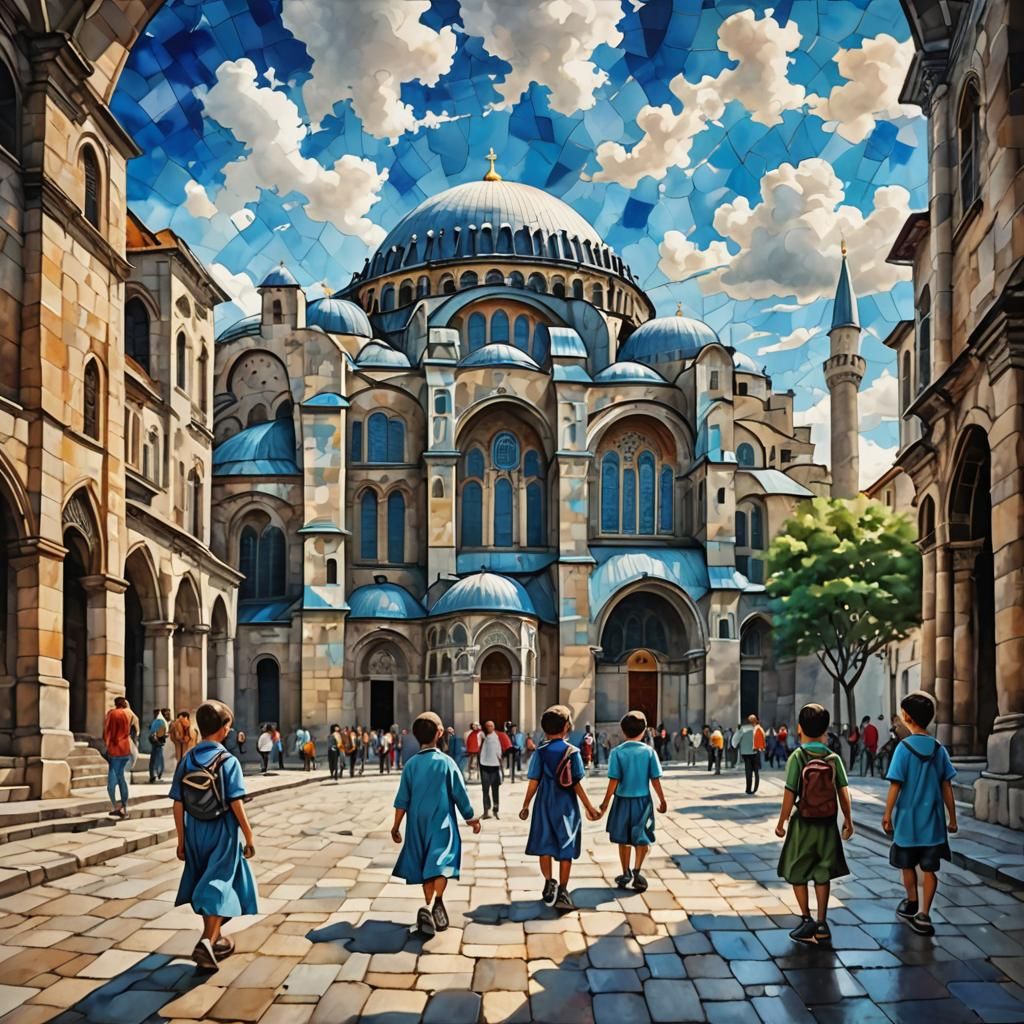 Hagia Sophia Church At Midday