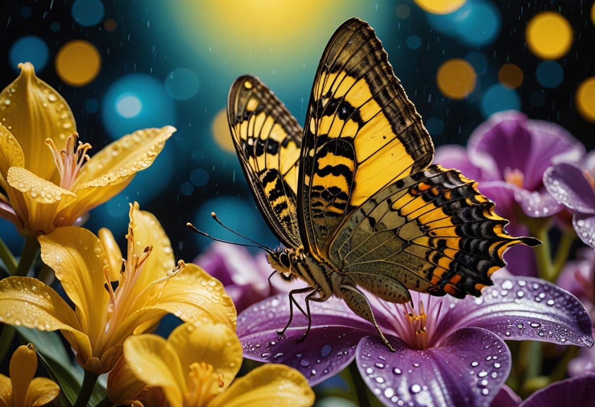 Glowing Butterfly in a Dreamlike State