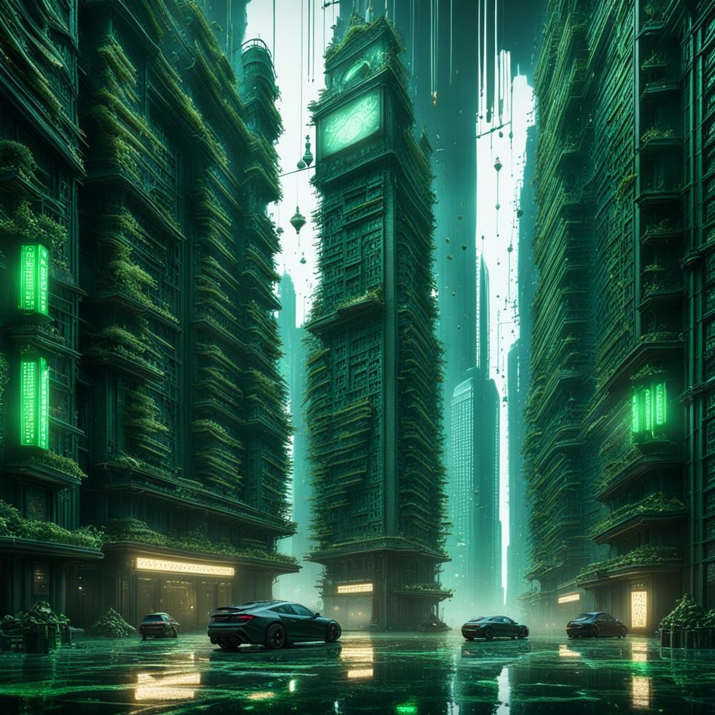 The Matrix: Detailed Matte Painting in Deep Color