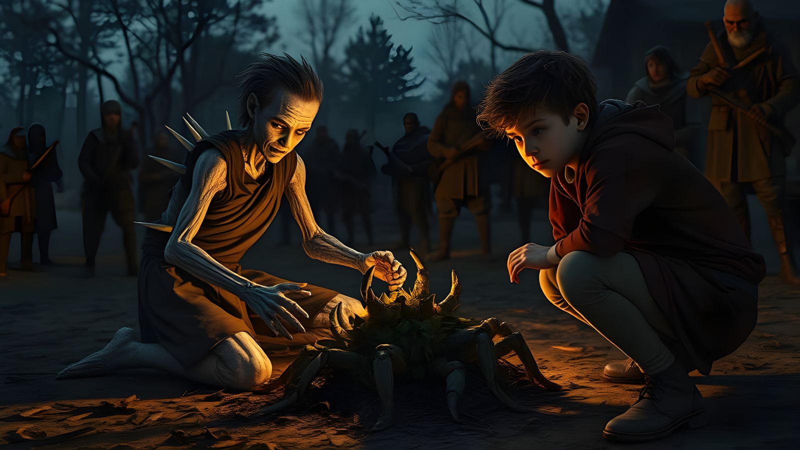 War Camp Scene in Haunting Fantasy Art