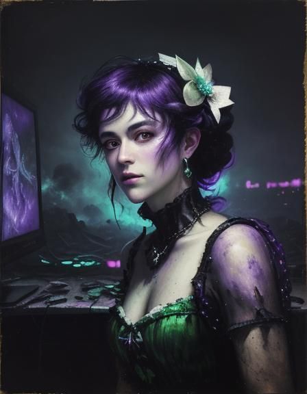 A beautiful woman (Snow White) wearing simple tops. İAmazing...