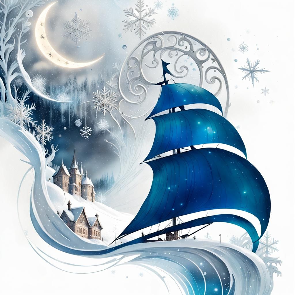 Miniature Winter Wonderland in Vintage Pop-Up Postcard