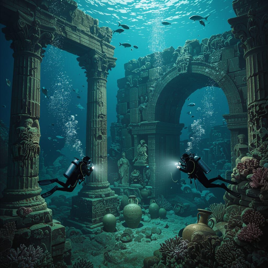 Divers Discover Ancient Sunken City with Relics