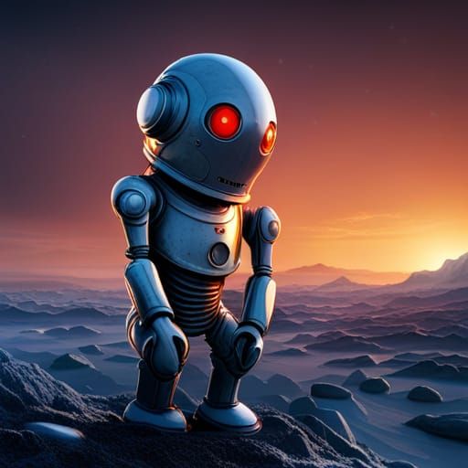 Lost in Space Robot on Alien World