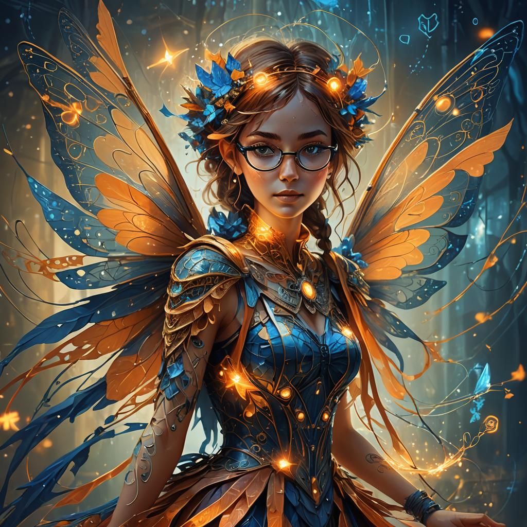 Fairy Surrounded by Mathematical Equations: Fantasy Concept ...