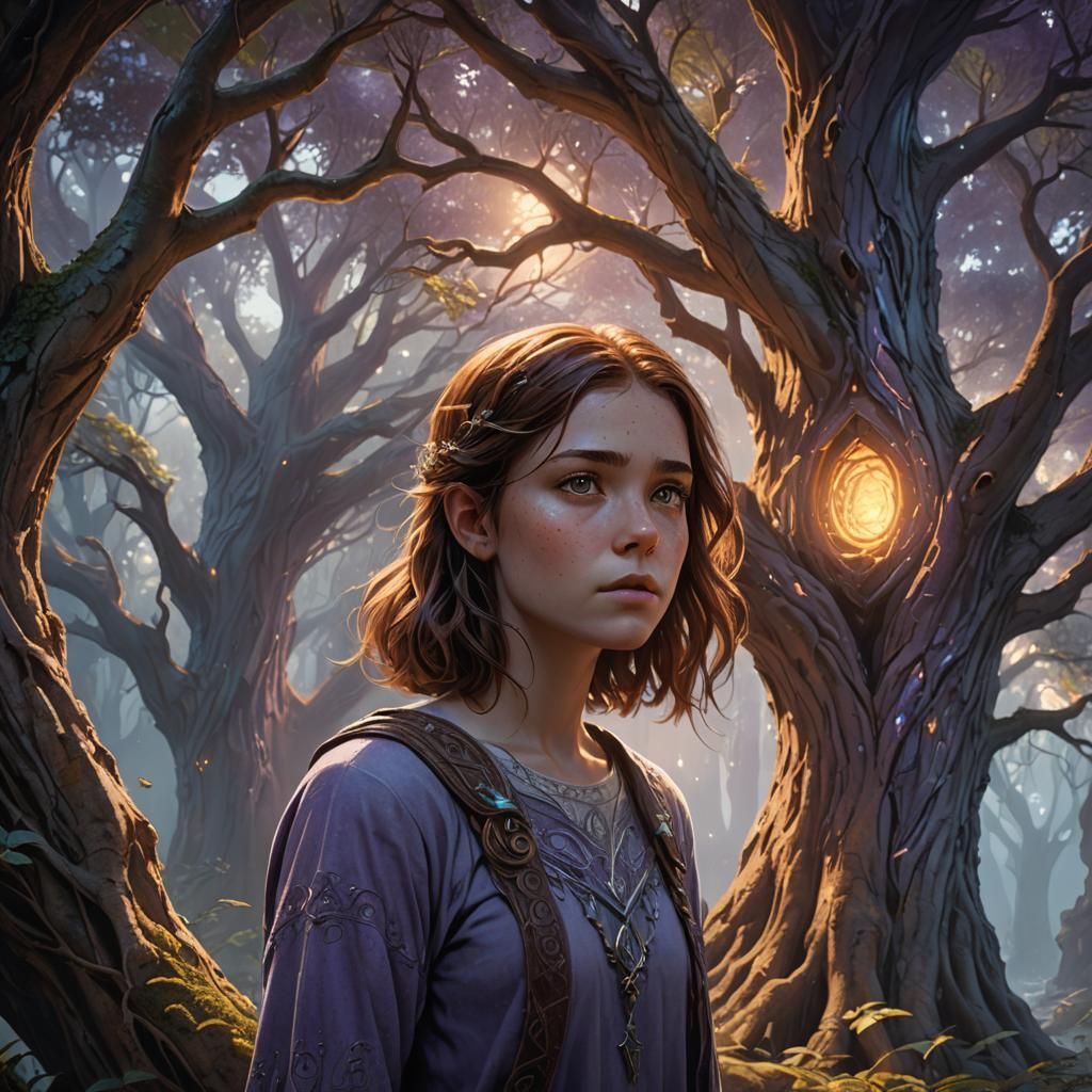 Girl and Portal in Fantasy Concept Art
