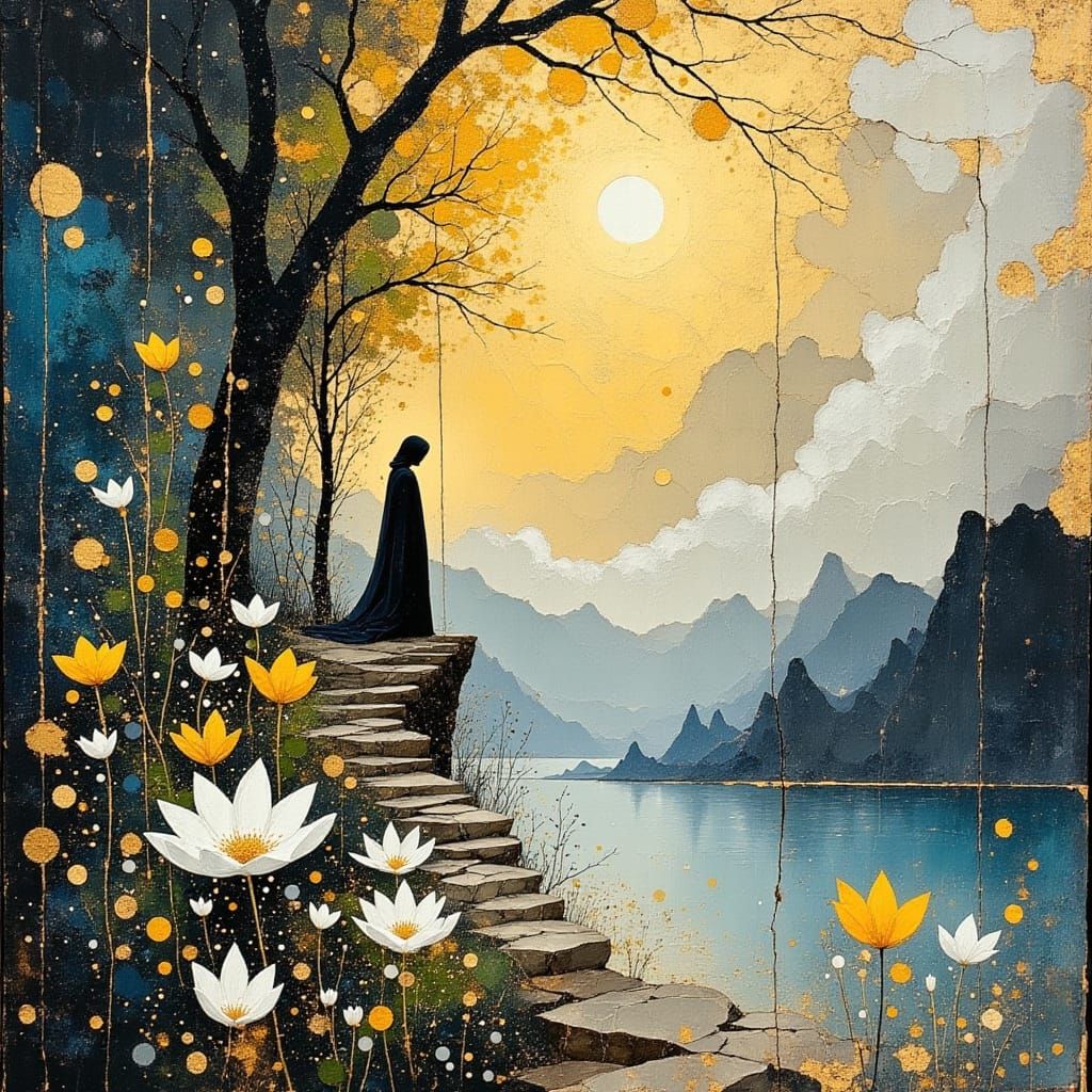 Whispered Words of Wisdom in a Celestial Landscape