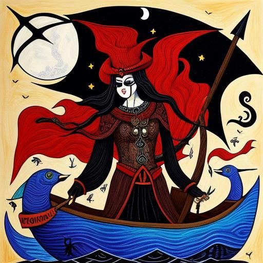 Charon Ferries a Soul to the Underworld