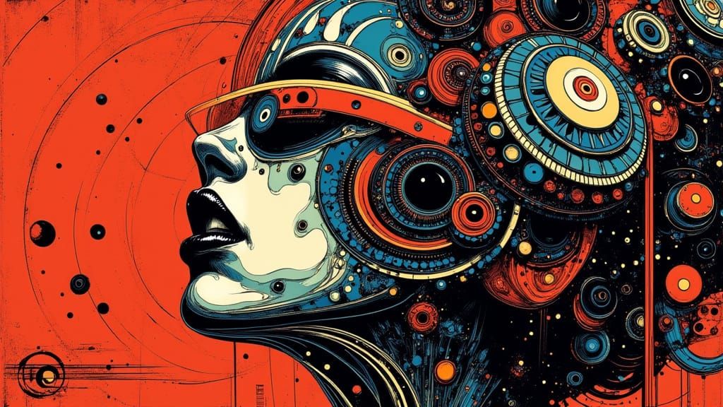 Grunge Rock n' Roll in Abstract Vector Style