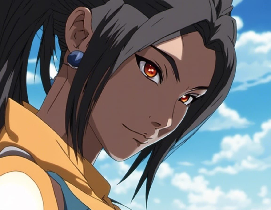 Powerful Woman with Intertwined Hair, Digital Art