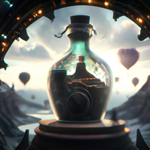 Fantastical Time in a Bottle Concept Art