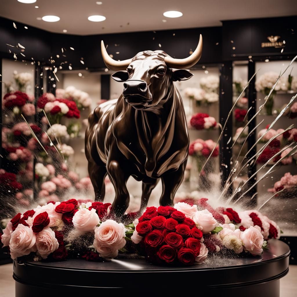 Bull Destroys Vase Shop: A Scene of Mayhem