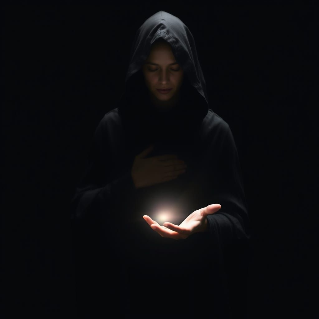 Radiant Mystic Illuminated by Ethereal Glow