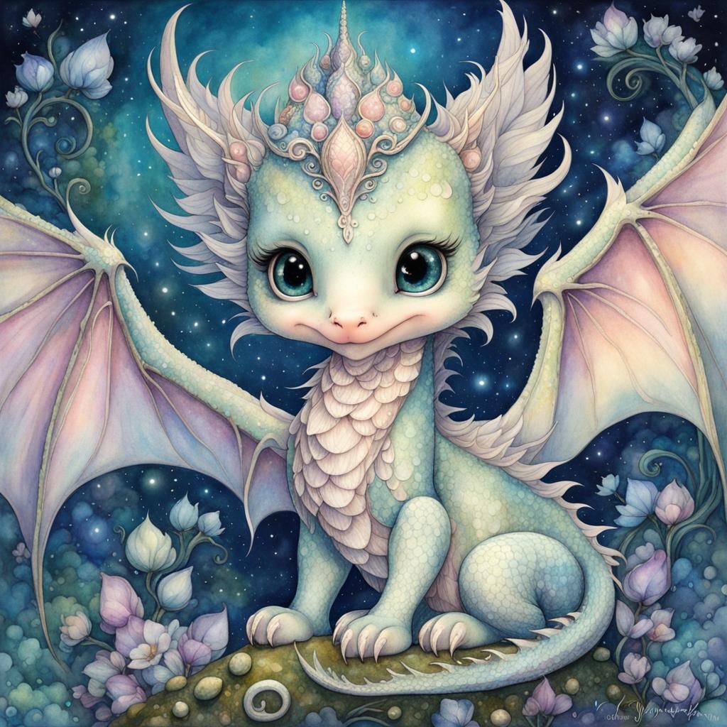 Pastel Baby Dragon