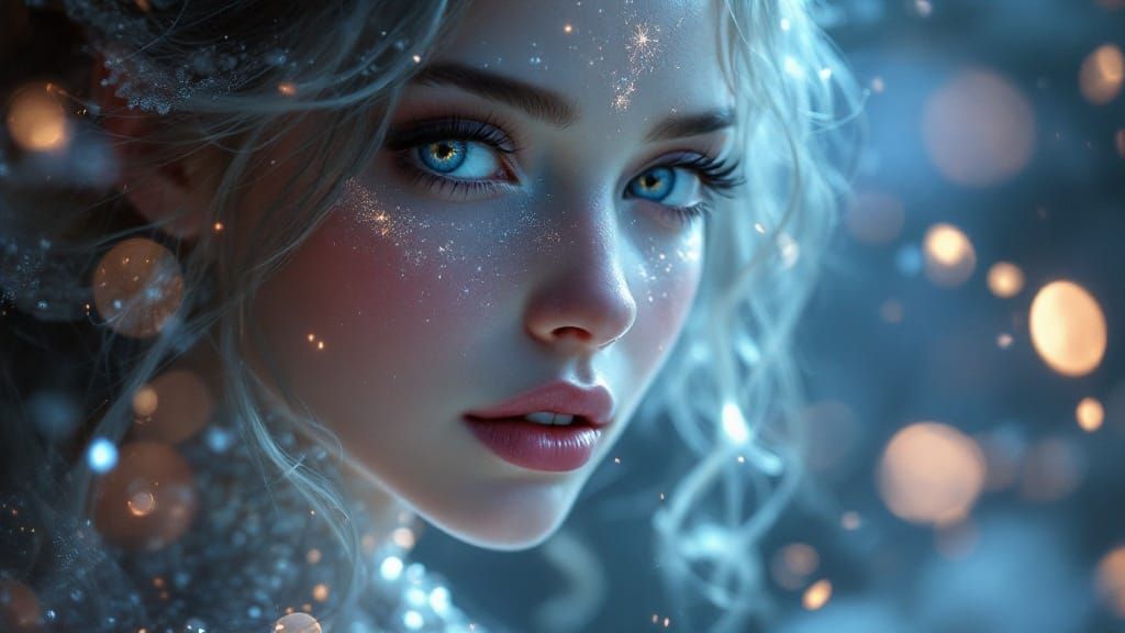 Ethereal Fairy of Light in Moebius Style