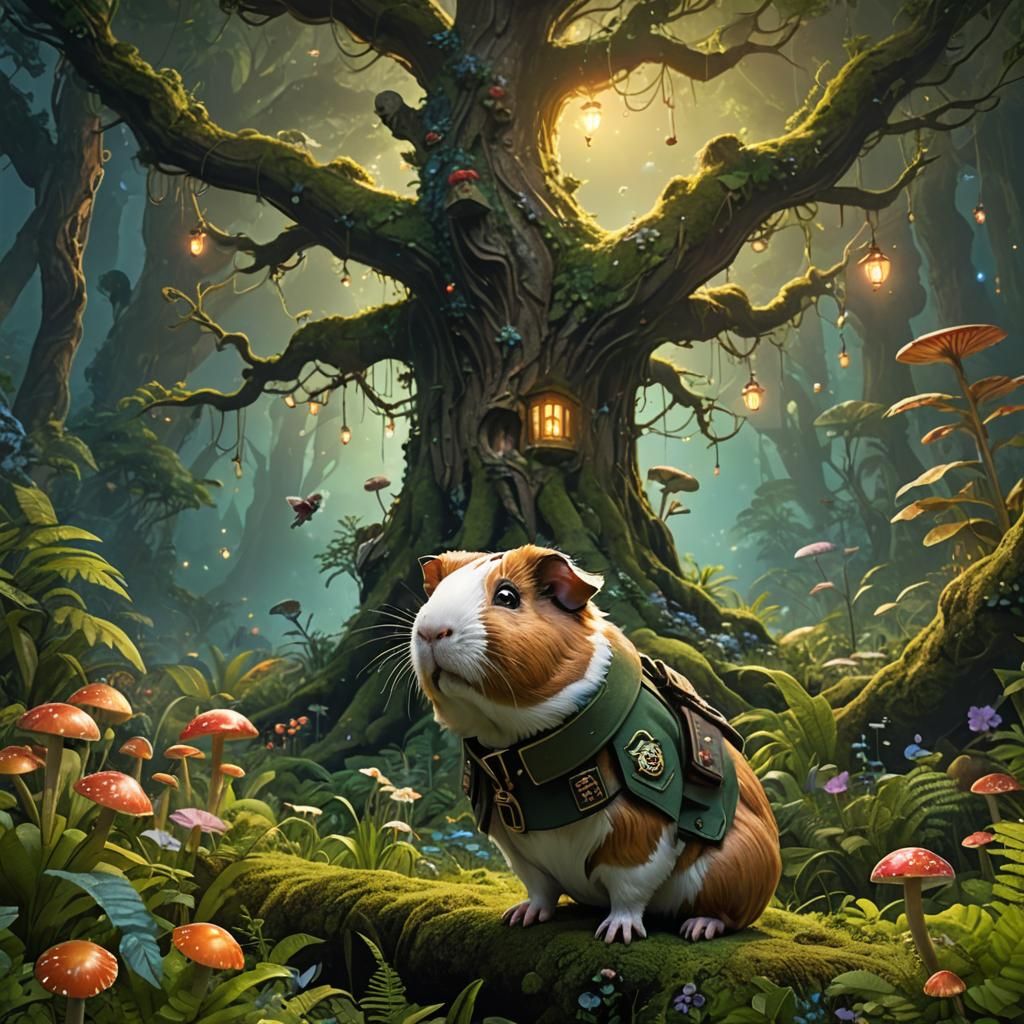 Guinea Pig Park Ranger in Fantasy Forest