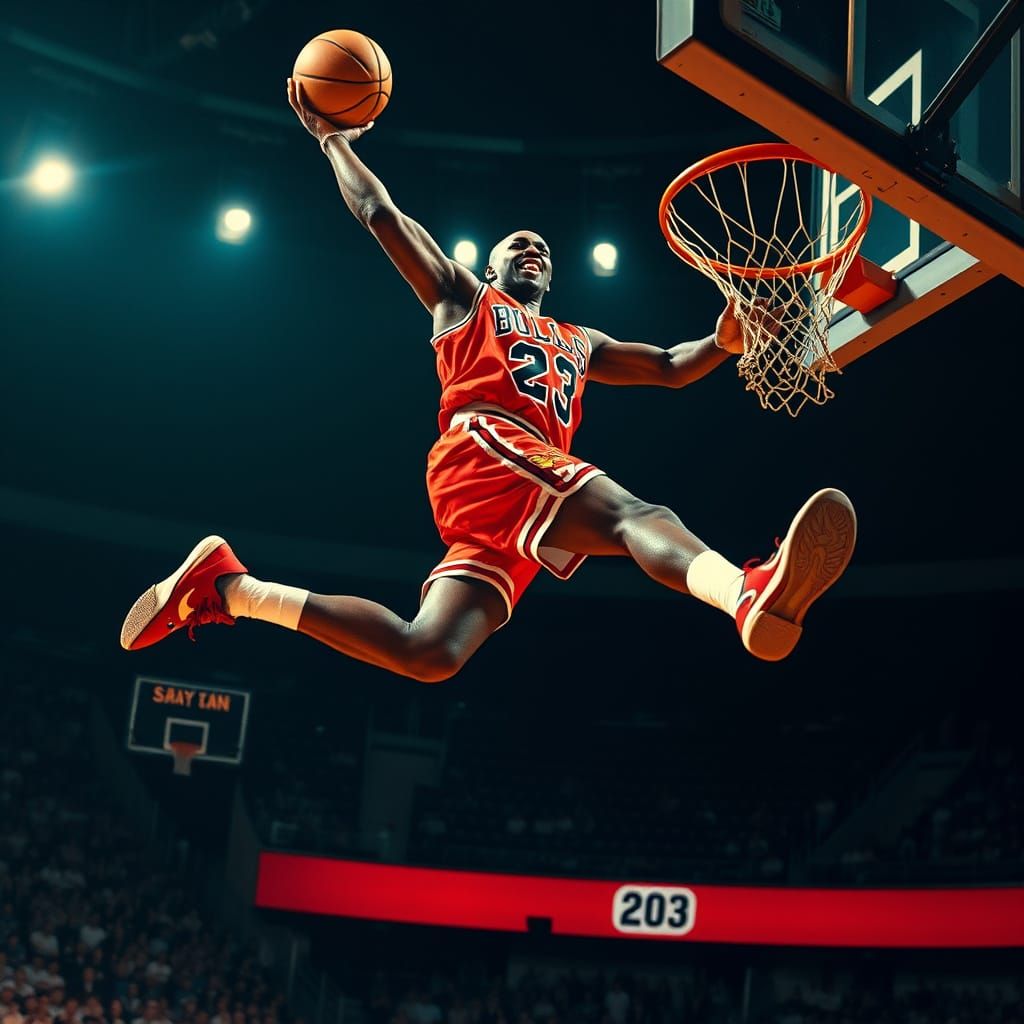 Michael Jordan's Iconic Dunk: A Digital Masterpiece