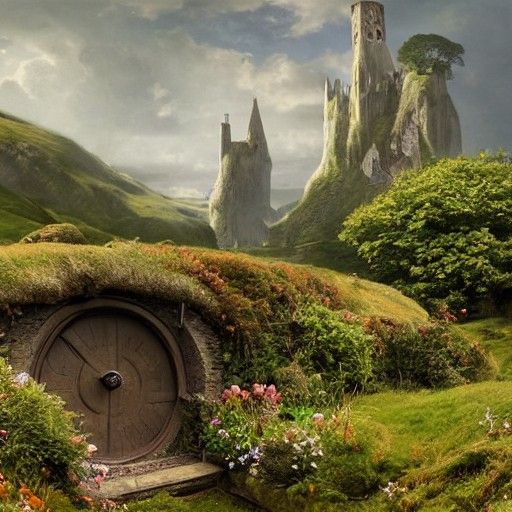 Idyllic Hobbit Home in the Shire