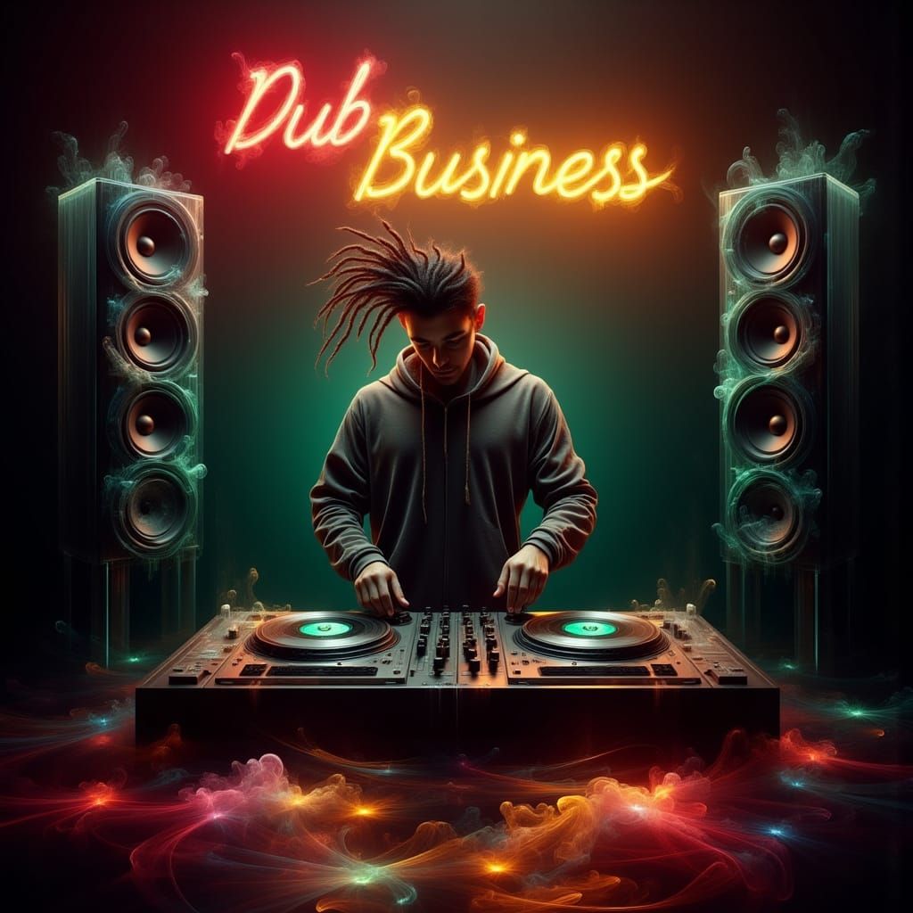 DJ in Ethereal Dub Business Setting