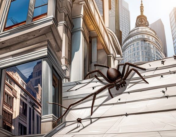 Spiders Ascending a Building
