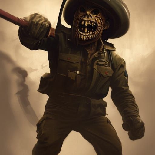 Eddie The Head in WWII, 1900s Style Concept Art