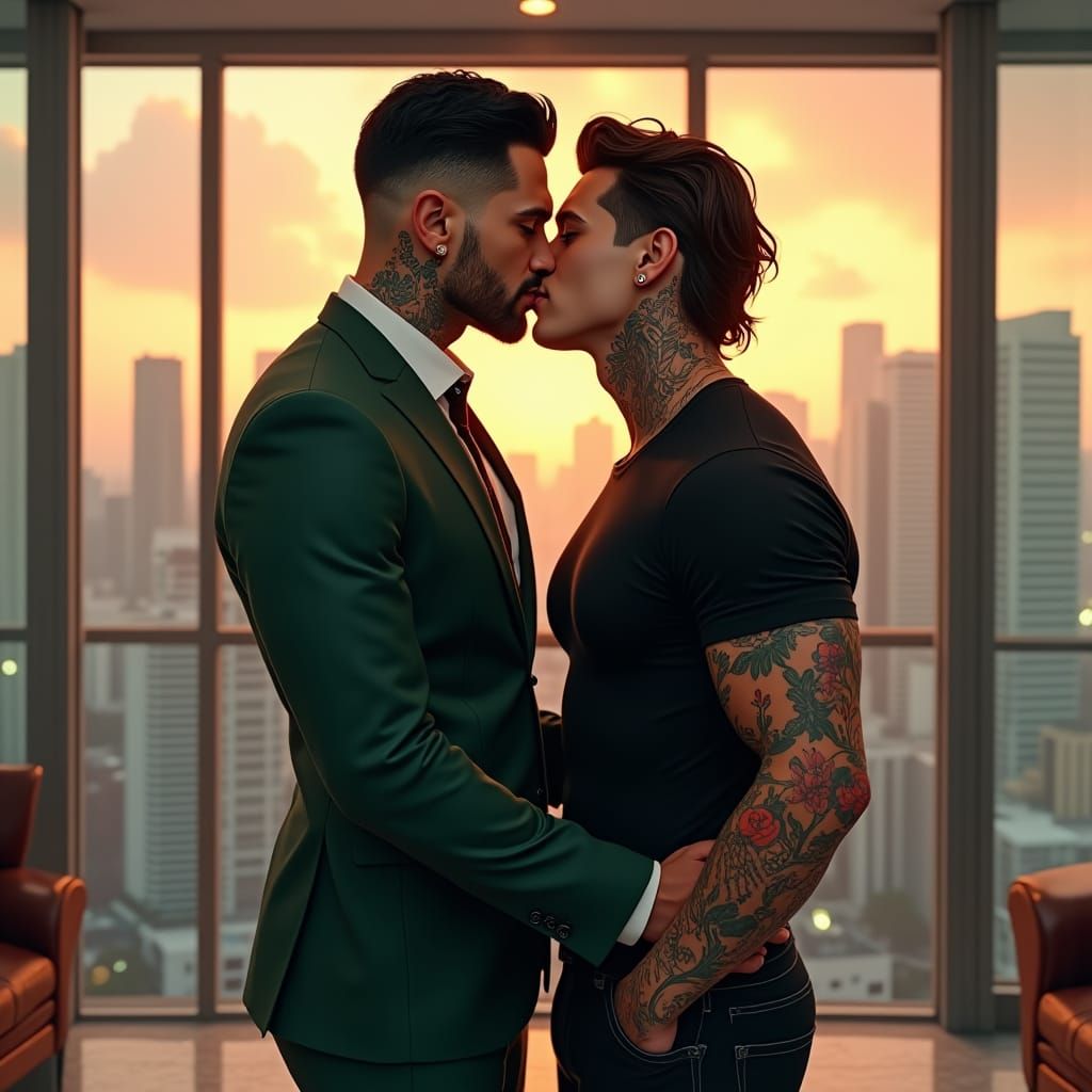 Passionate Kiss in Miami: Syd Mead Inspired Matte Painting