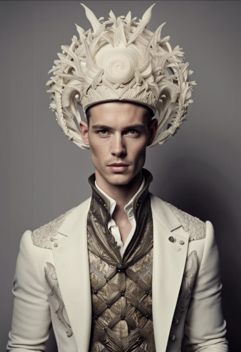 Drag King with Elaborate Crown: Modern Surrealism