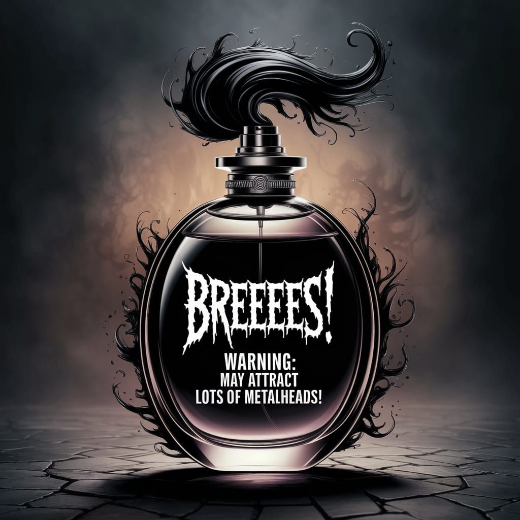 Dark Perfume Bottle in Shadowy Fog, in a Hauntingly Detailed...