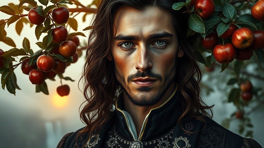 Ethereal Man in Rain, Digital Painting