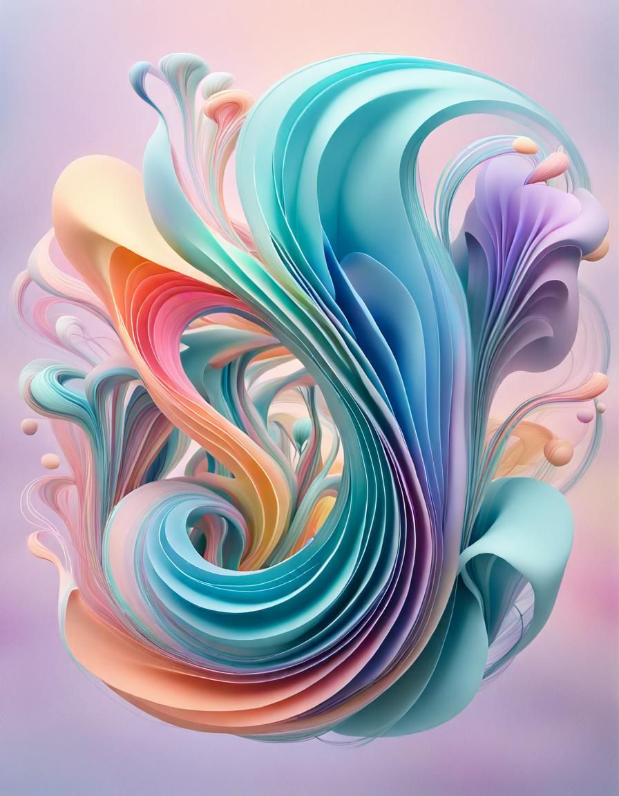 Organic Surrealism: Flowing Abstract Floral Design