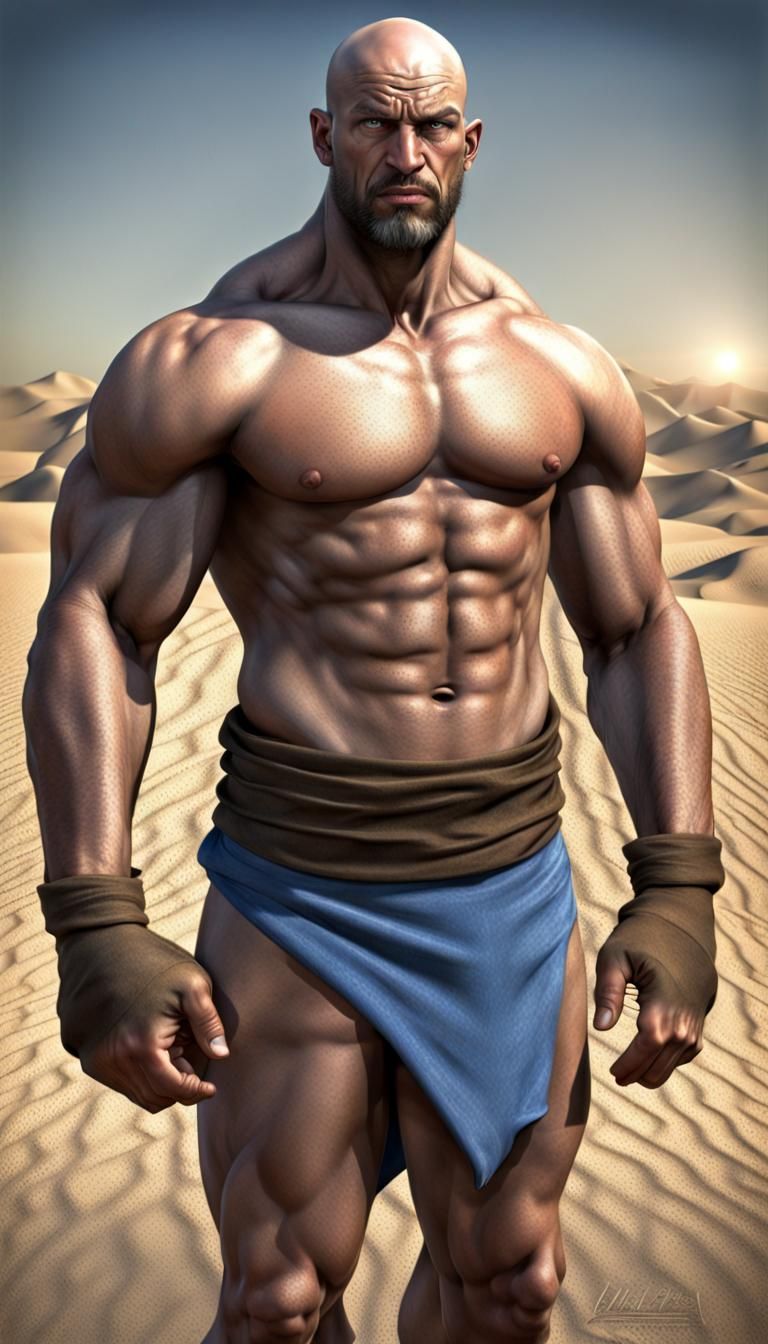 Photorealistic Image of an Angry, Muscular Thug