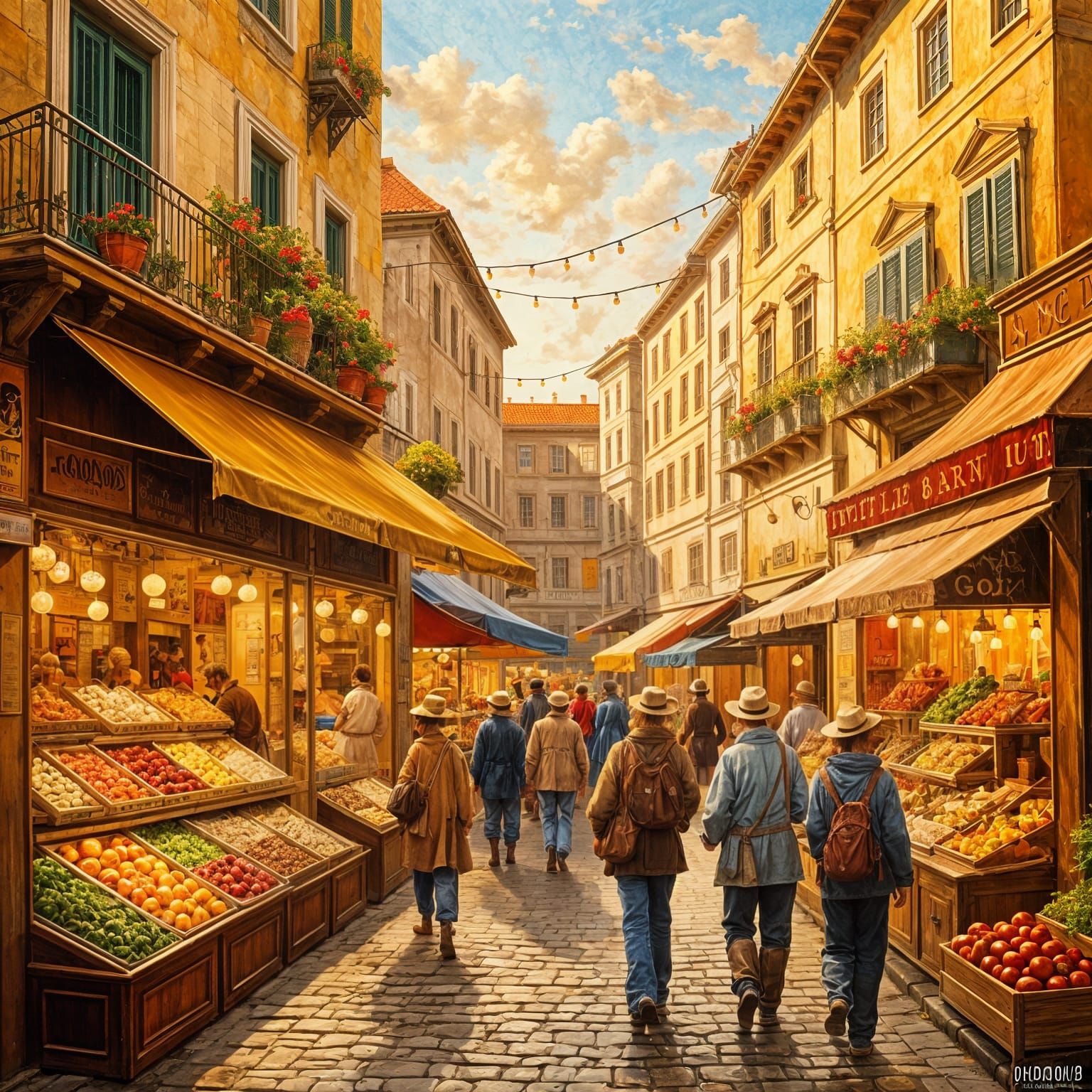 Golden Age Market Scene
