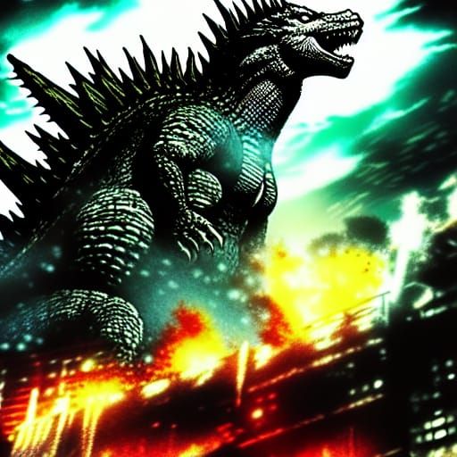 Godzilla vs Attack on Titan Anime Key Visual