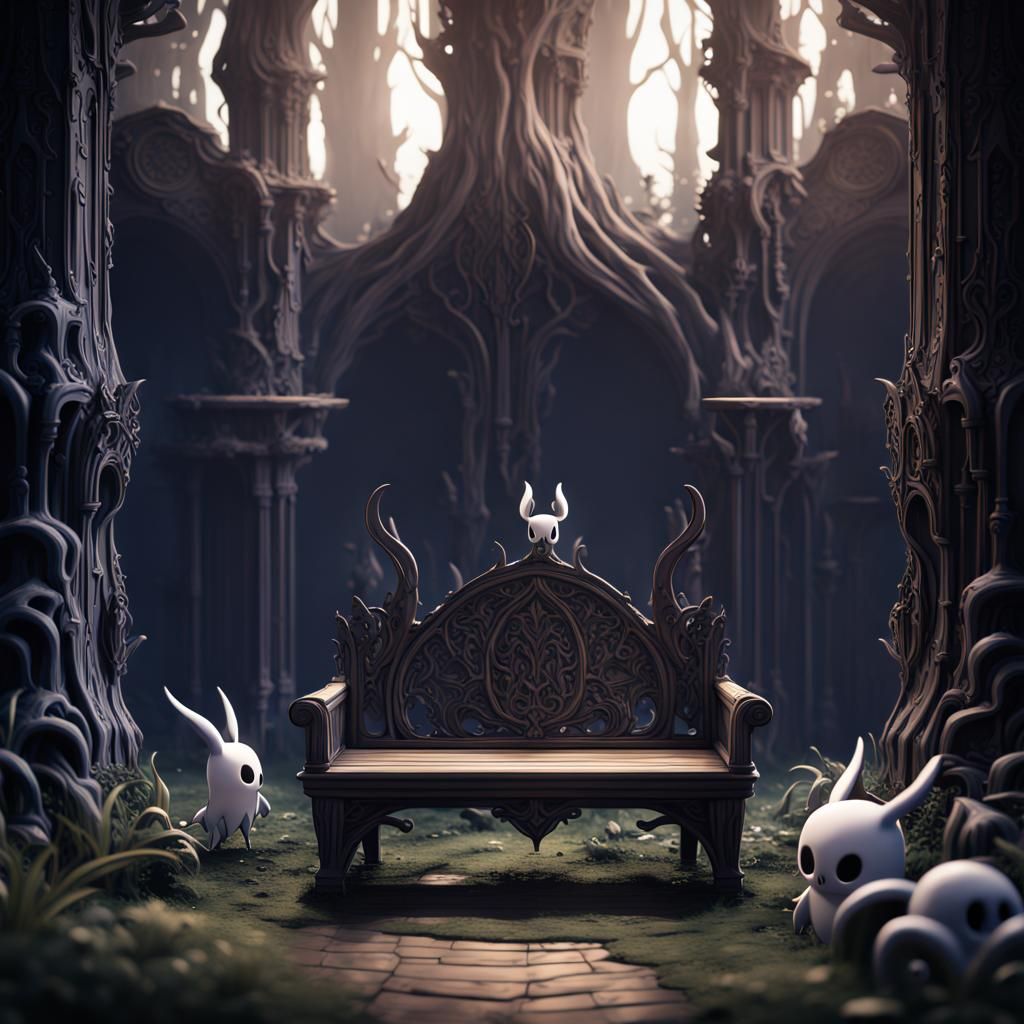 Hollow Knight Resting: Detailed Matte Painting